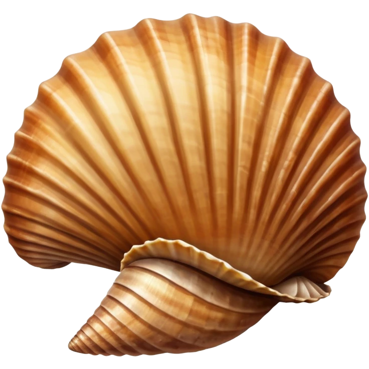 create a open brown seashell emoji