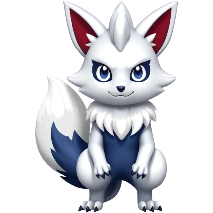 Shiny Zangoose-Absol-Meowstic-Fakémon-hybrid-creature (full body)  emoji