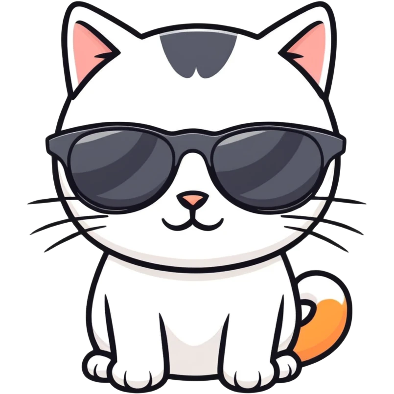 Cat with sunglasses emoji