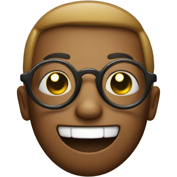 smiley face with glasses and heart eyes emoji