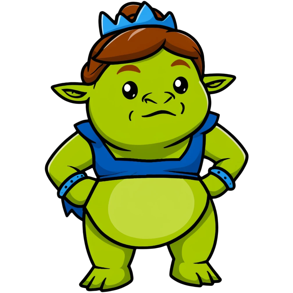 Princess Fiona ogre form from Shrek emoji