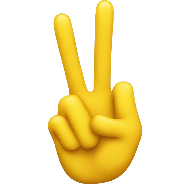  three fingers up yellow color emoji
