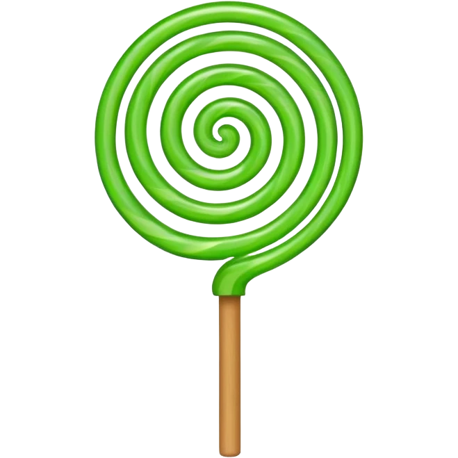 a lollipop, apple emoji style emoji