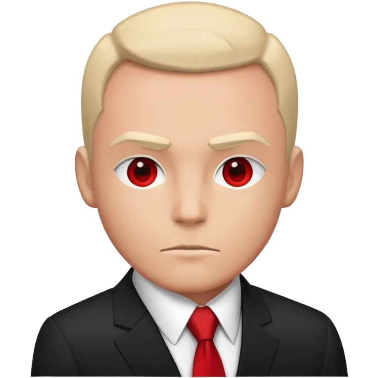 hitman with black suit and red tie emoji