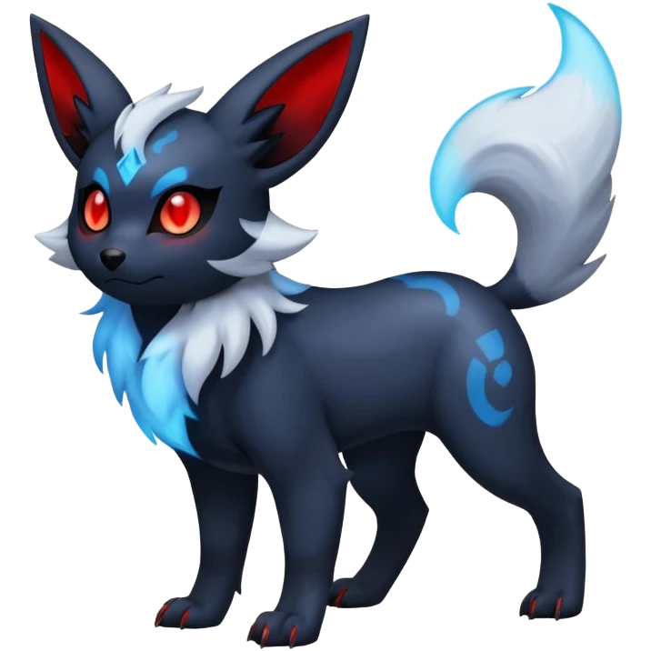 Absol-Umbreon-Zorua-Fakémon-hybrid-creature (full body)  emoji