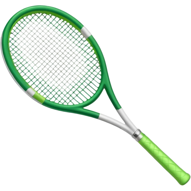 white and green (more white) glass crystal tennis racket emoji