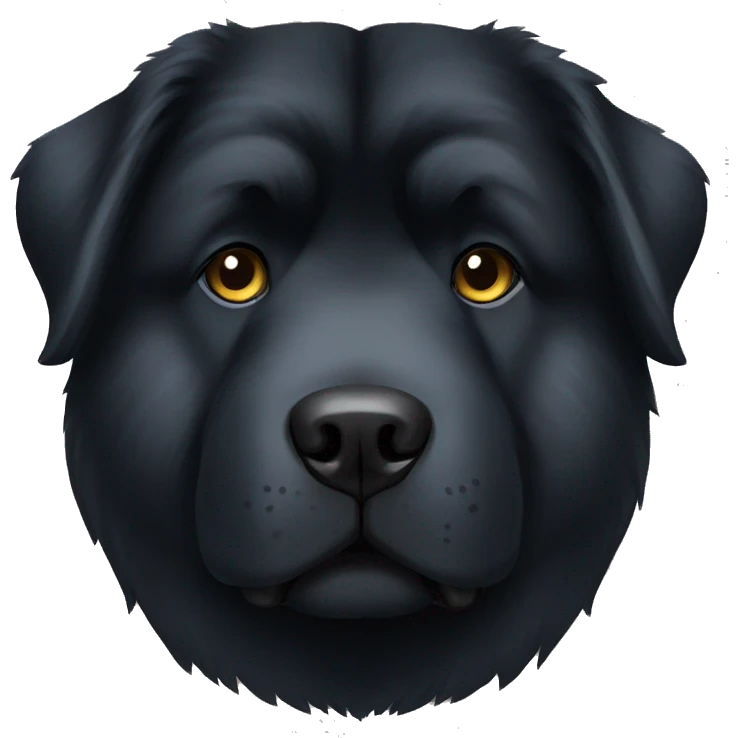 Black chow-chow black muzzle emoji