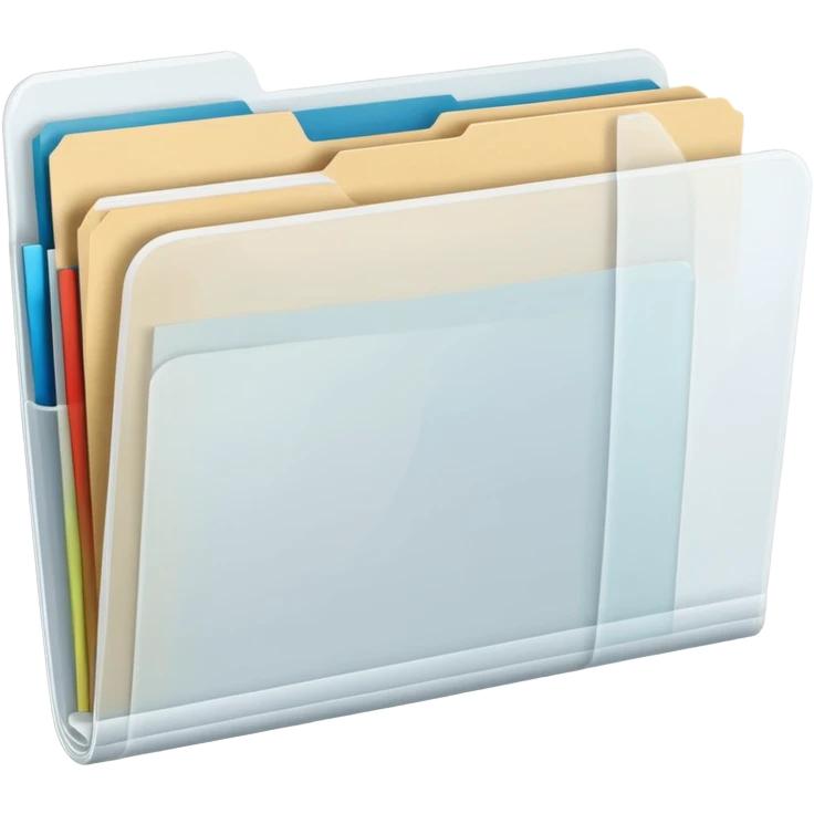 FAFSA plastic transparent white translucent folder emoji