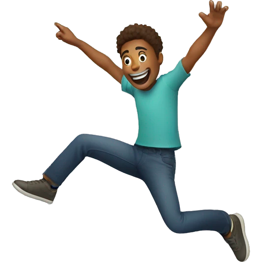 a guy jumping emoji