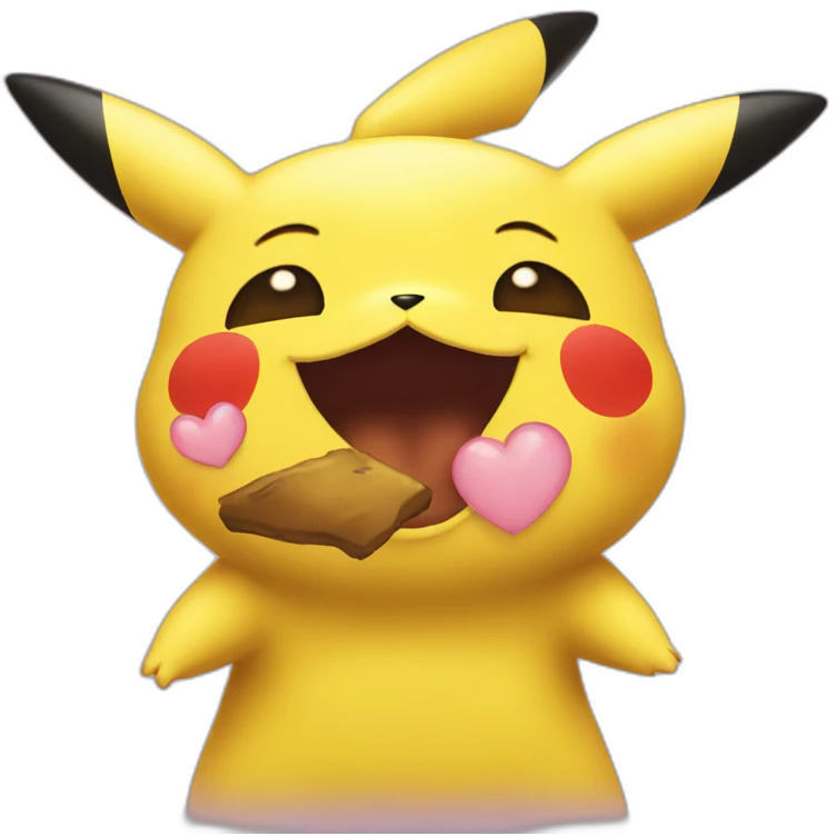 Pikachu kiss emoji