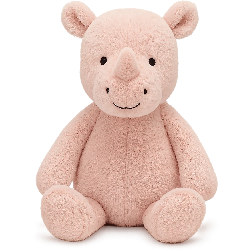 jellycat stuffed plush baby pink rhinoceros emoji