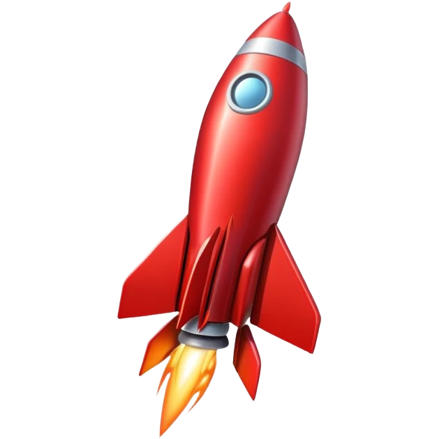 aesthetic red rocket emoji