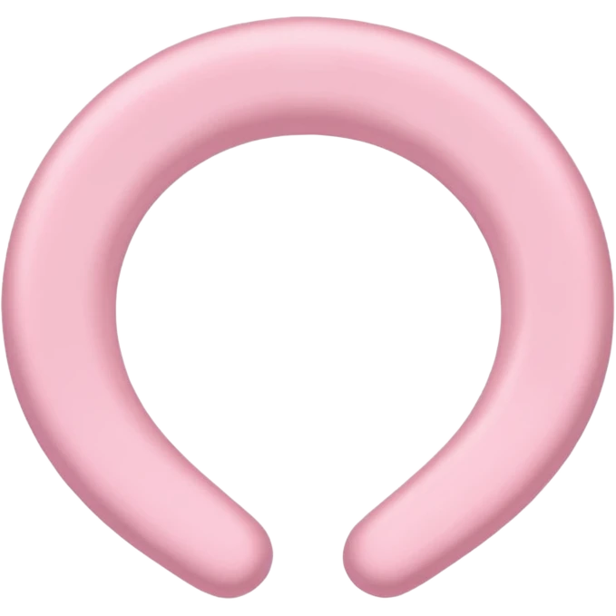 pastel pink hair tie emoji