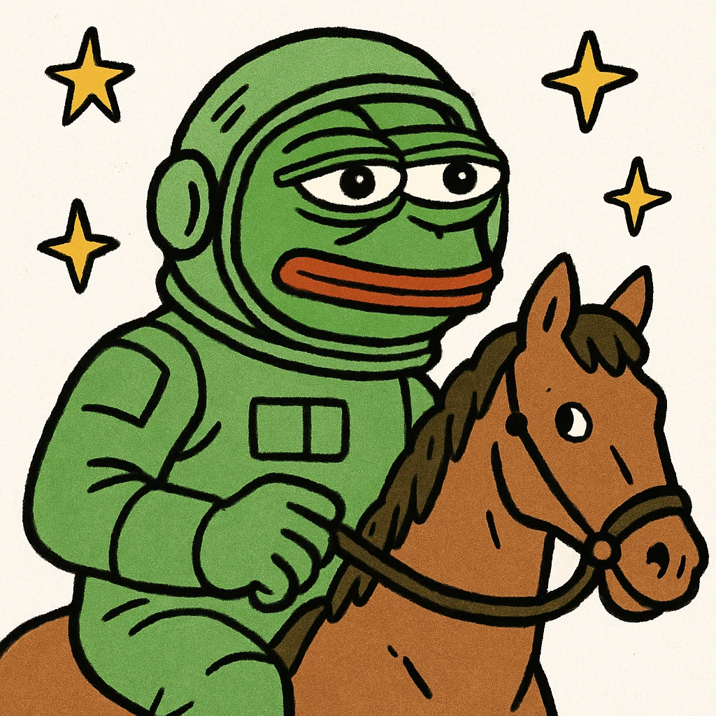 astronaut on horseback with stars in background emoji