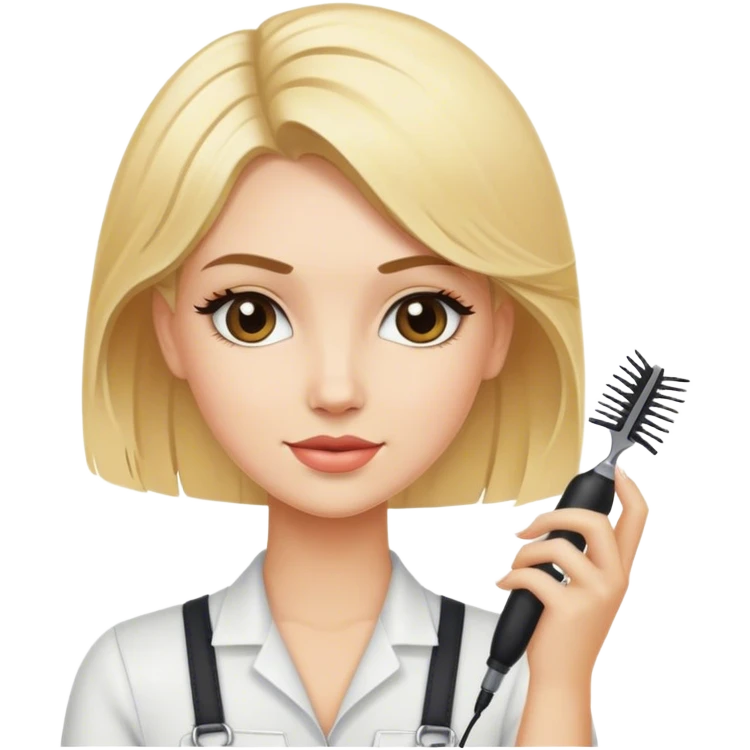Una chica rubia peluquera emoji