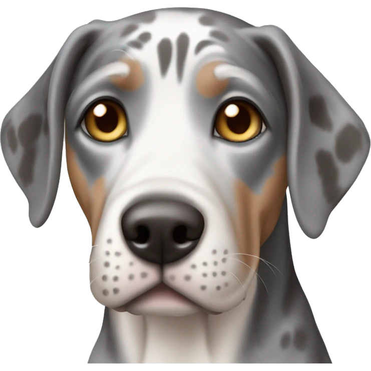 Catahoula dog with blue eyes emoji