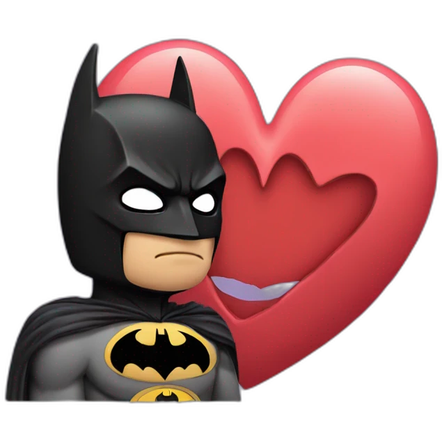 Batman kissing heart emoji