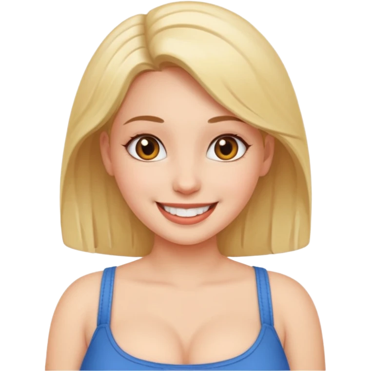 naked girl with big tits emoji