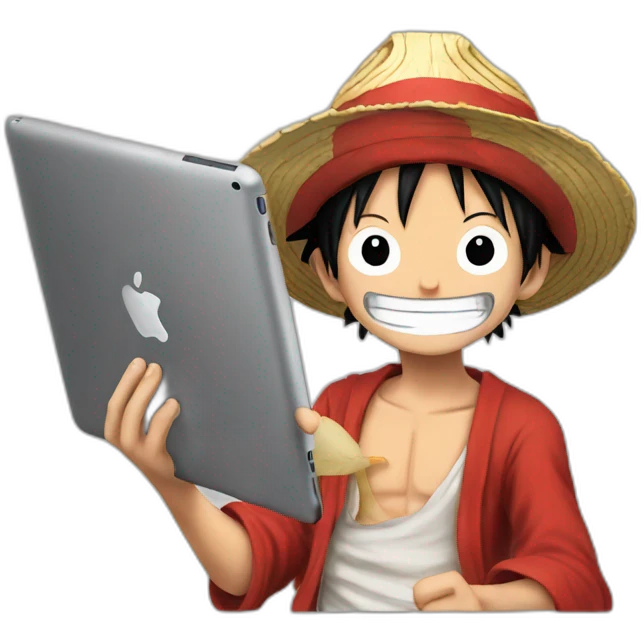 Luffy WITH IPAD emoji