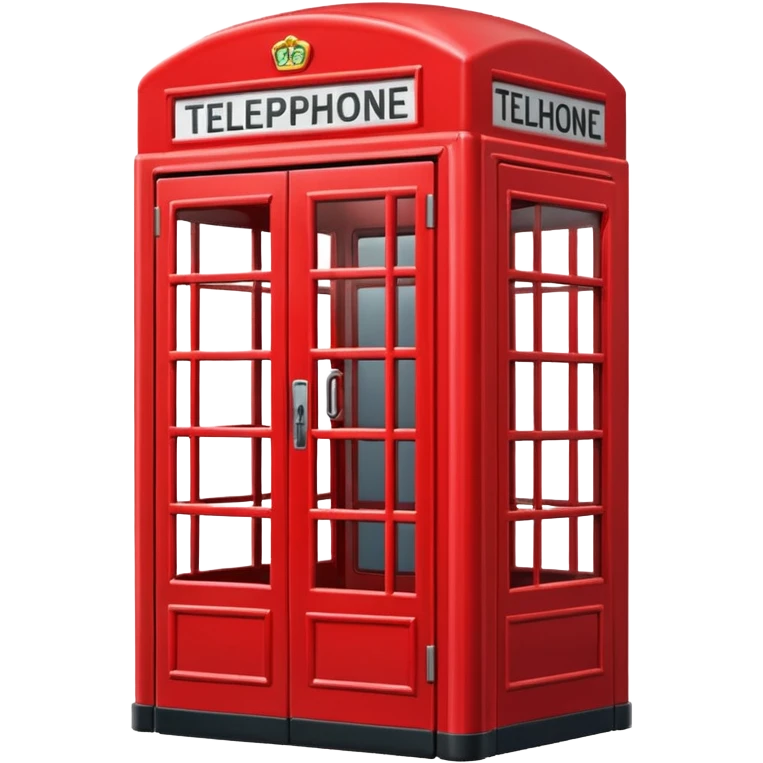 cabina telefonica roja minimalista emoji