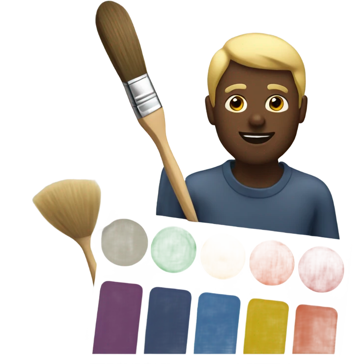 video with paintbrush and palette emoji