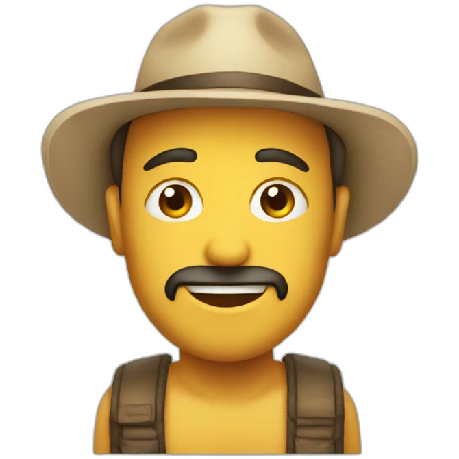 hombre en playa emoji