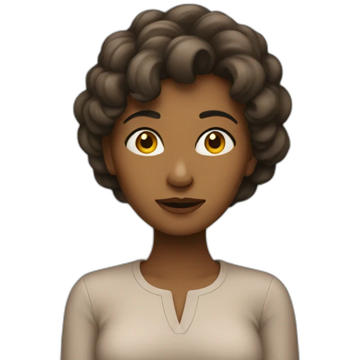 A woman thinking emoji