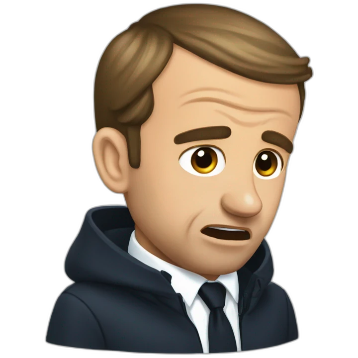 emmanuel macron crying emoji