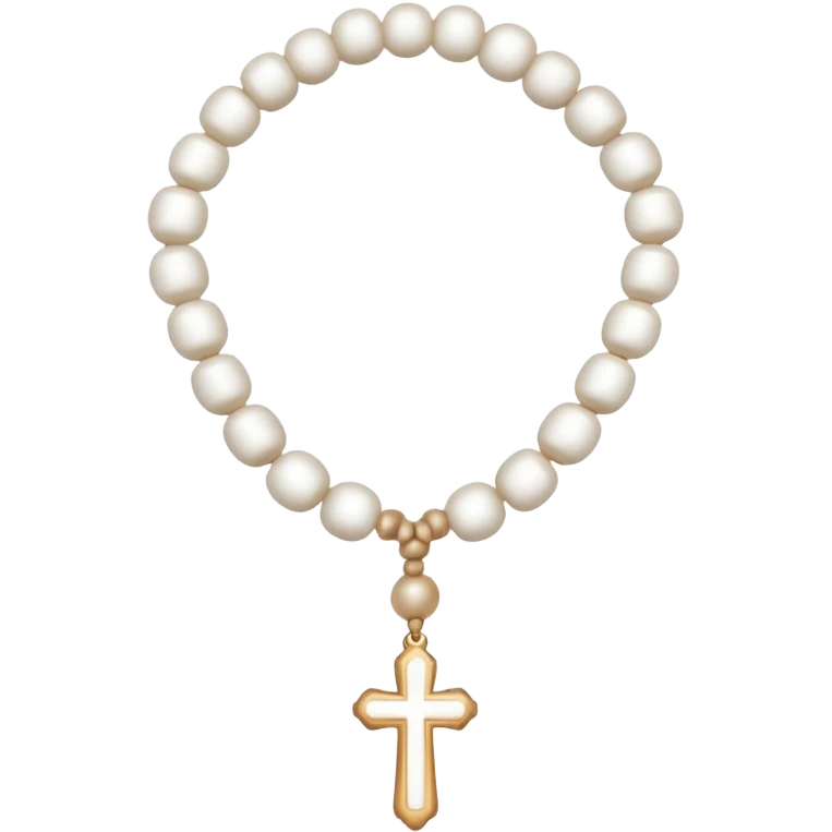 white prayer bead thread  emoji