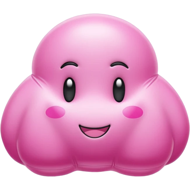   Murakami style inflatable pink concha art emoji