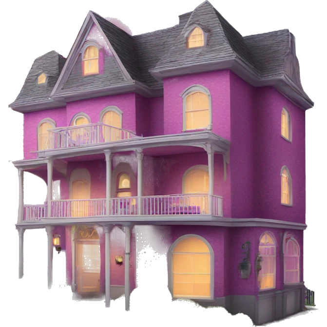8 story Haunted Barbie manor hotel with attached garage  emoji