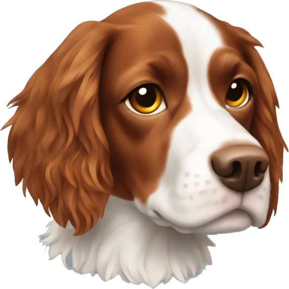Brittany spaniel long hair emoji