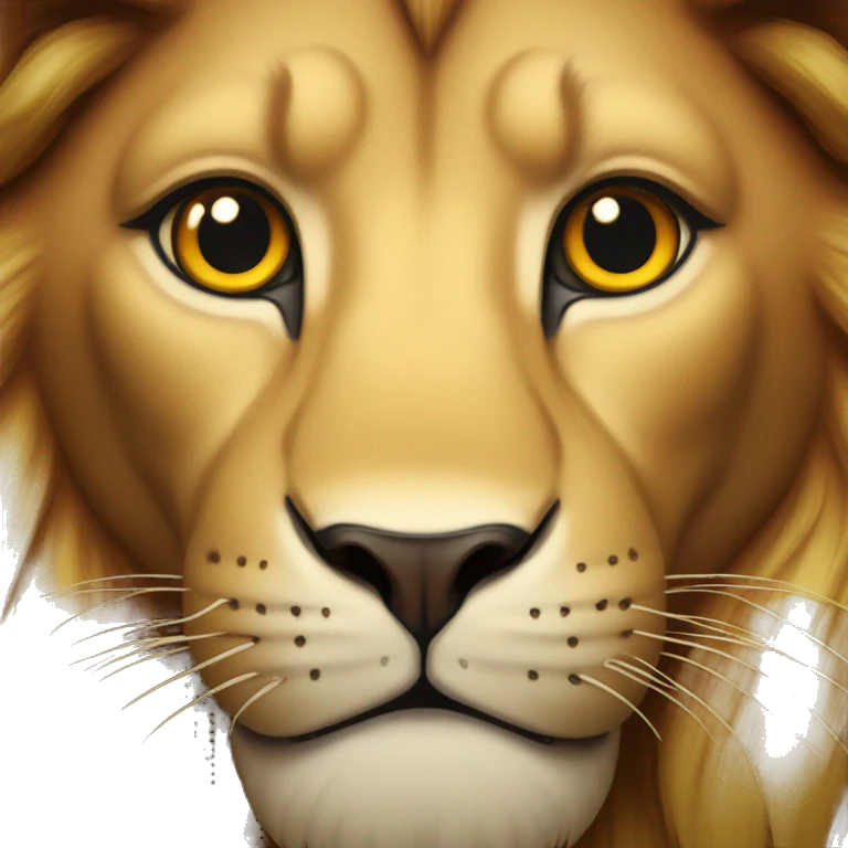 Lion enragé avec yeux rouge emoji
