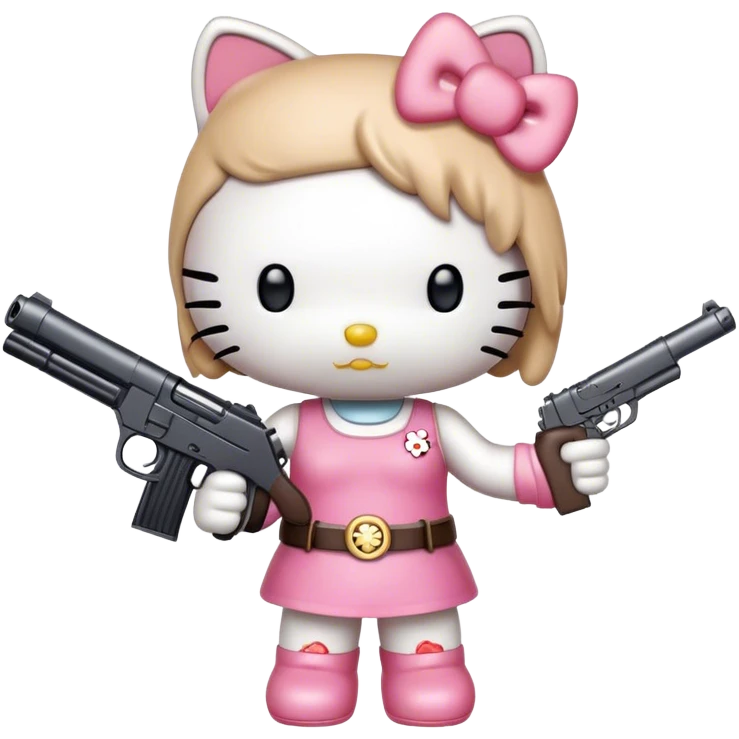 Hello kitty gun emoji