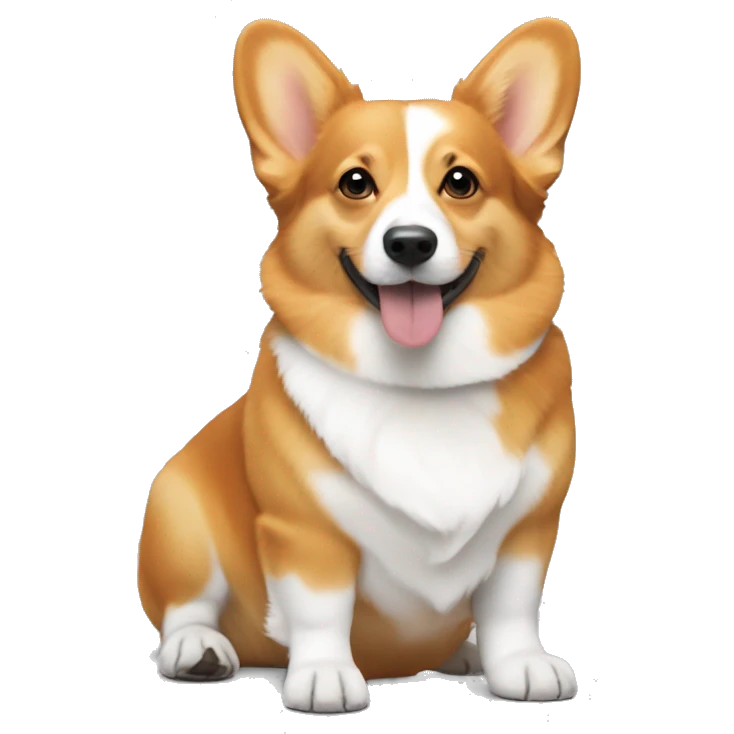 Corgi orange and white and me blond girl emoji