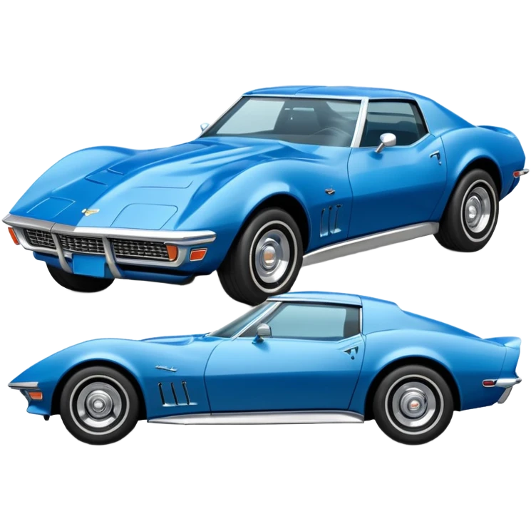 1969 blue Chevy stingray emoji