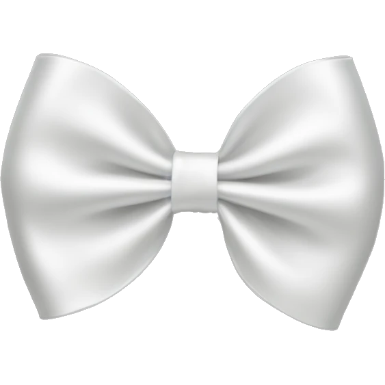 white satin bow emoji