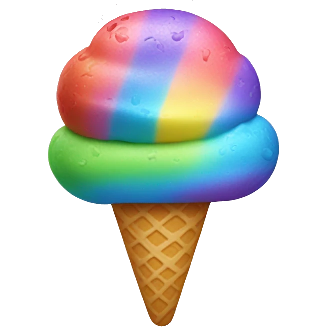 rainbow ice cream  emoji