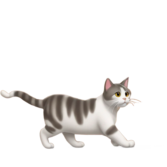 Cat walking on brick wall emoji