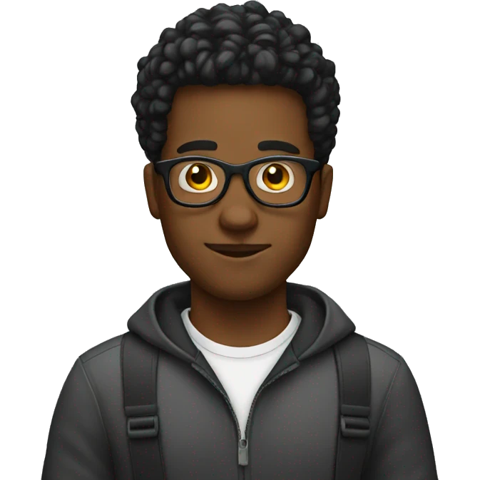 black nerd emoji