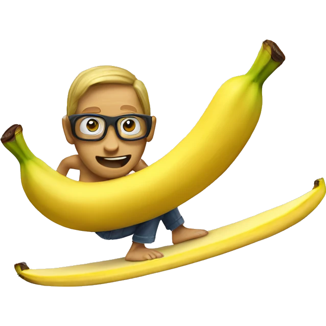 Banana surfing emoji