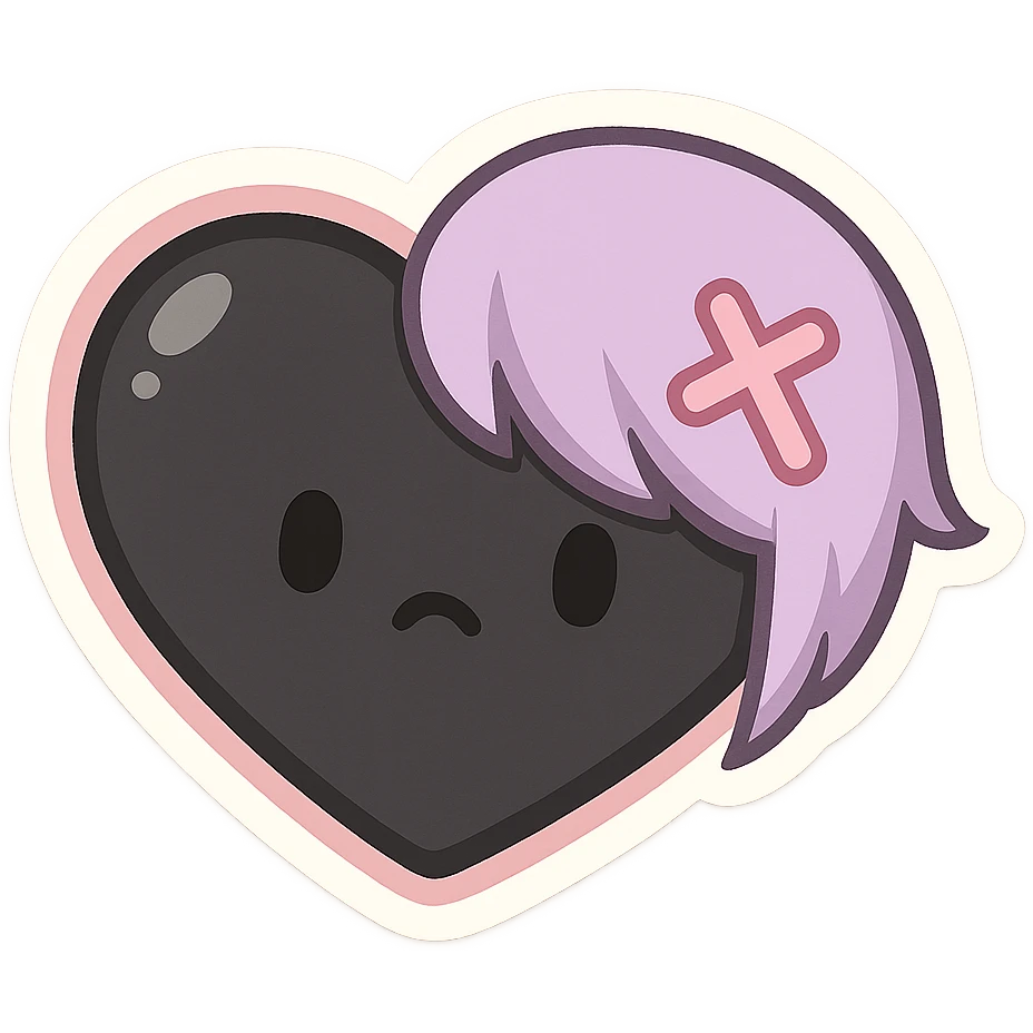 pastel emo black object   emoji