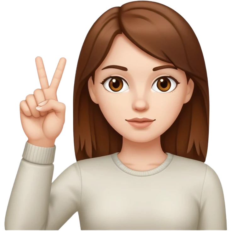 white girl with brown hair holding middle finger up emoji