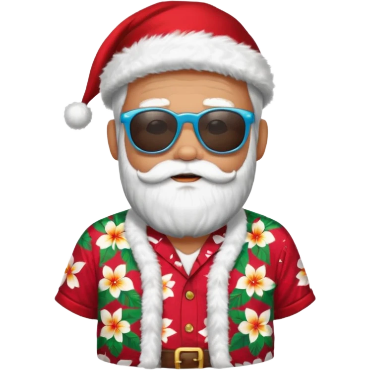 santa klaus with summer clothes emoji