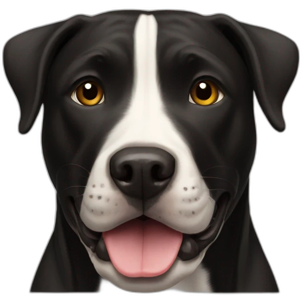 Black labrador pitbull mix teeth emoji