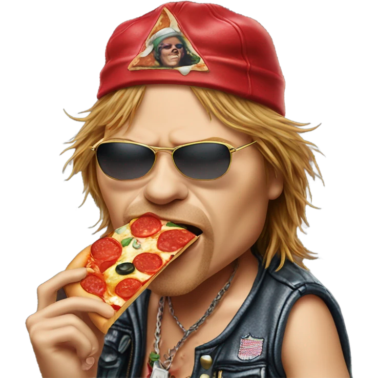 Axl rose eating pizza emoji