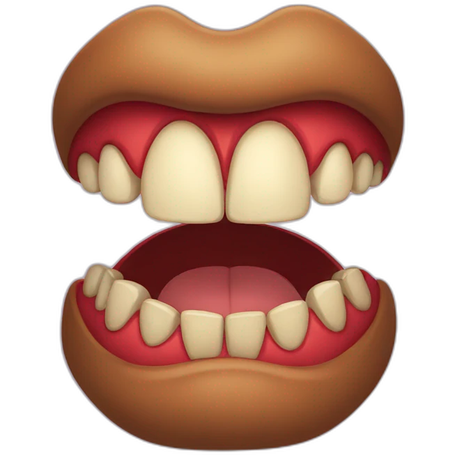 Big mouth caracter emoji