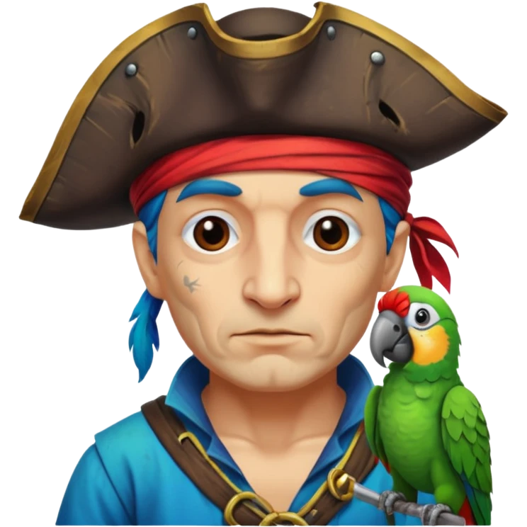 pirate and parrot emoji