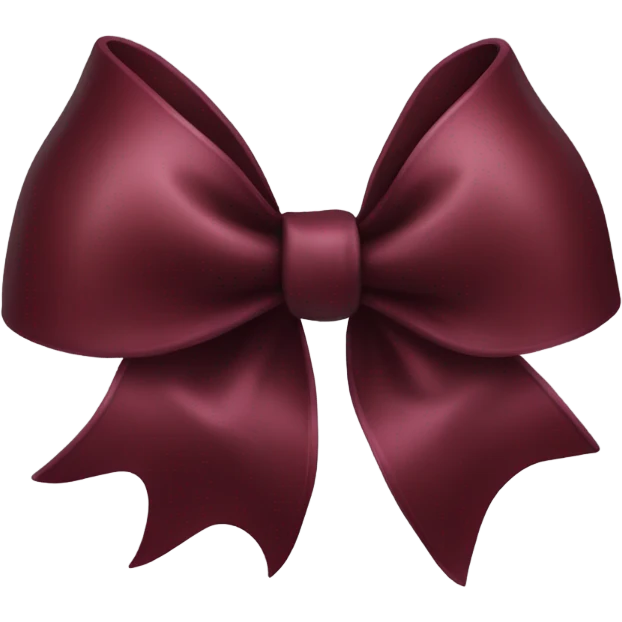 dark red bow emoji