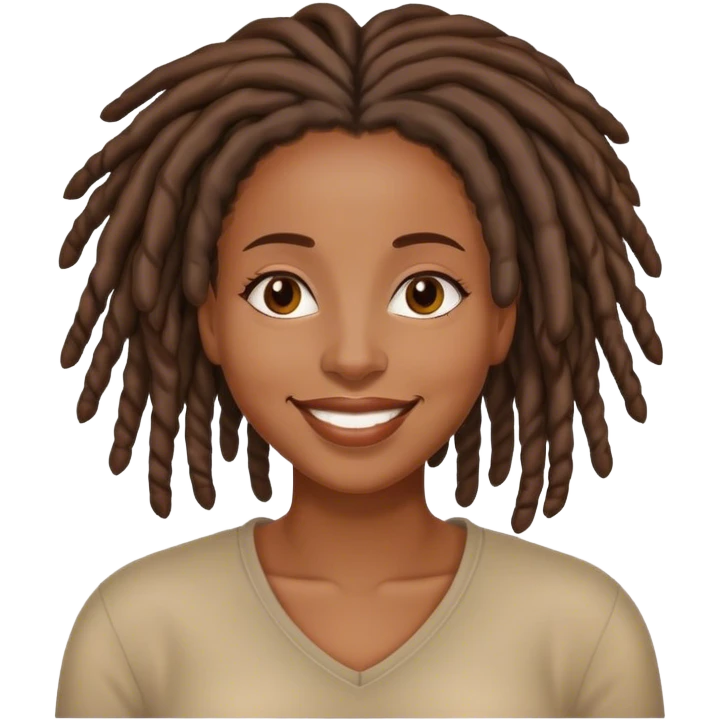 Black woman with locs something good emoji